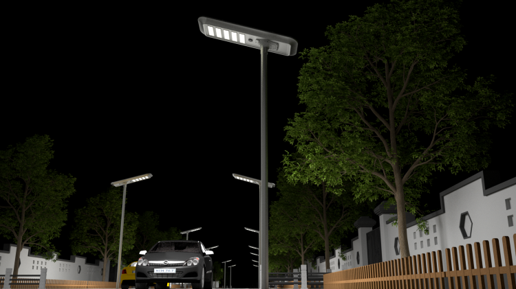 50w all in one solar street light