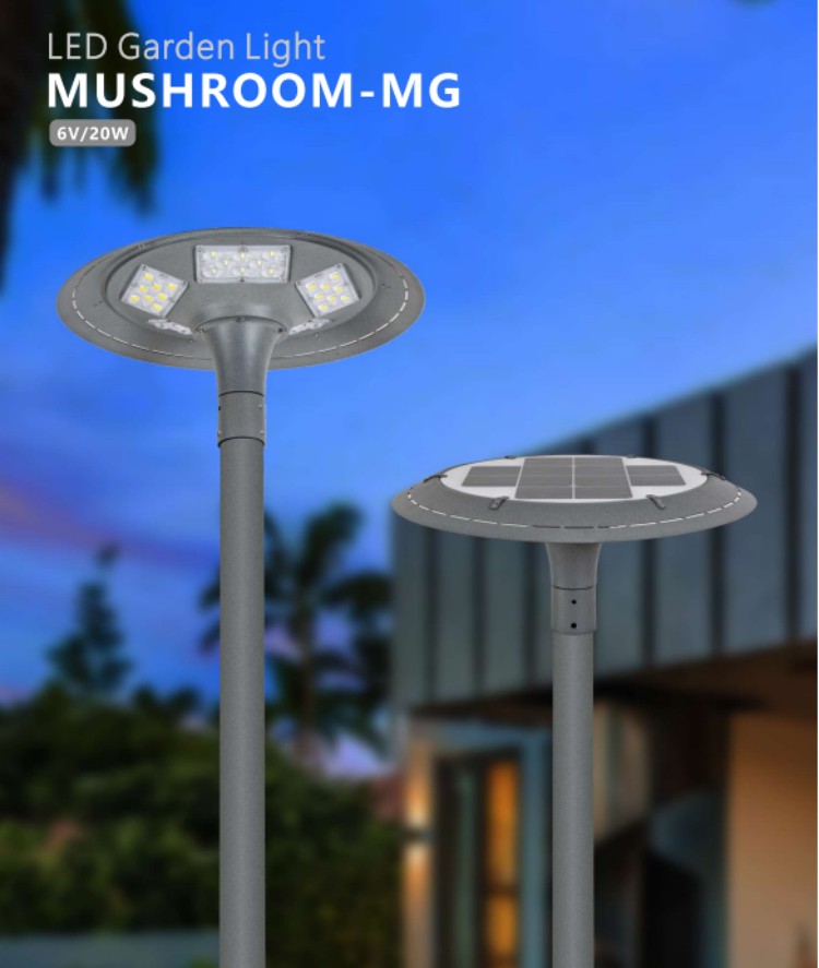 20w post top solar garden light
